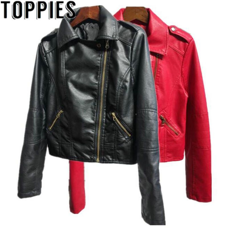 2019 Spring Women Faux Leather Jackets Black Red Coat 2019 Spring Women Faux Leather Jackets Black Red Coat High Street Fashion Pu From Michalle 37 76 Dhgate Com