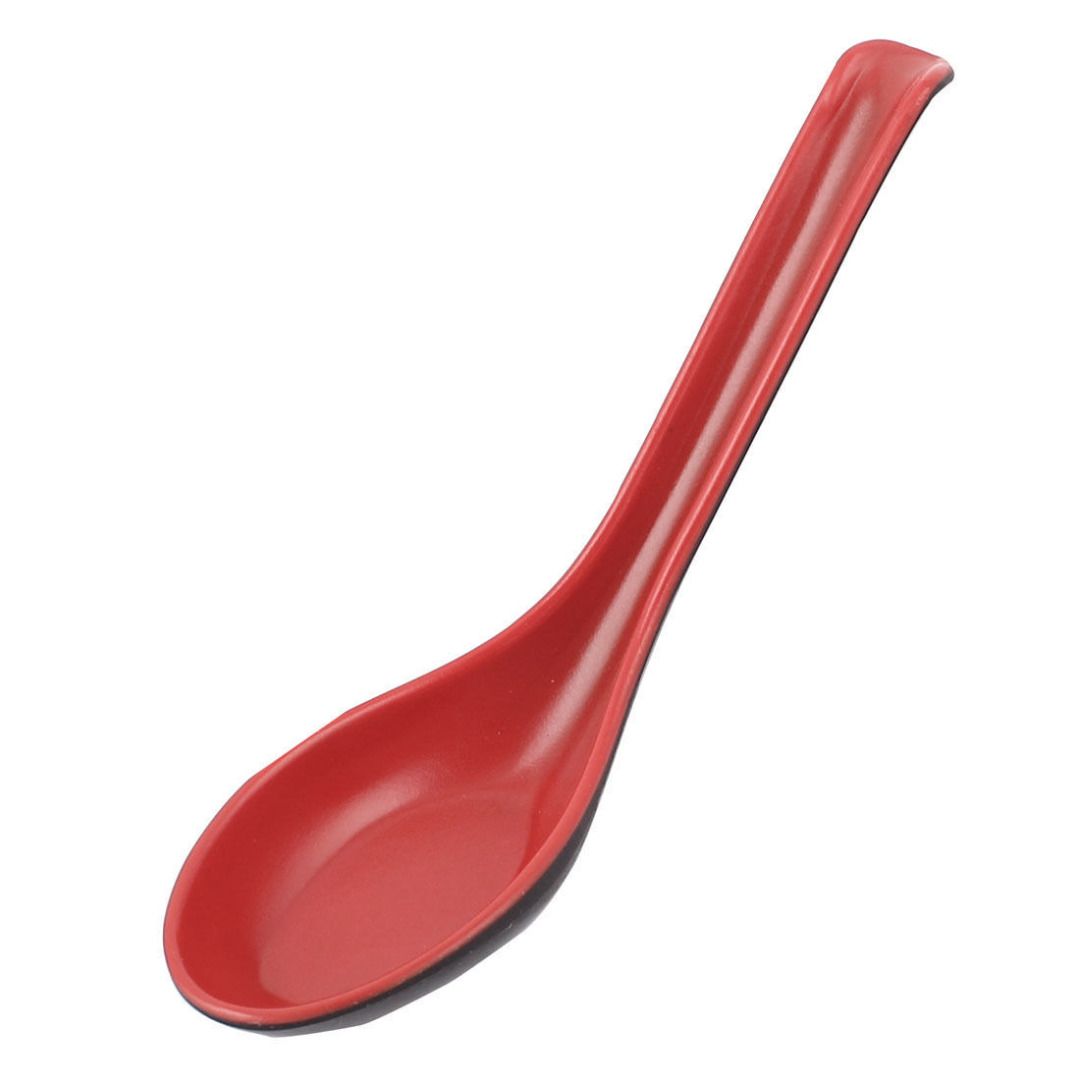 2019 Black Red Plastic Spoon Home Flatware Porridge Bowl Chinese Dinner