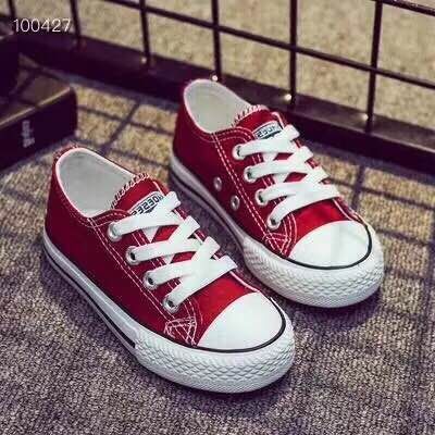 Kids Designer Shoes 2019 New Fashion Solid Color Canvas Shoes Casual Classic Logo Board Trend High Shoes Teens Boys Girls