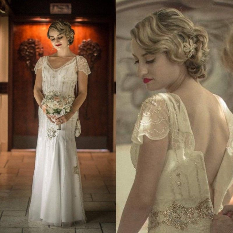 plus size 1920's wedding dresses