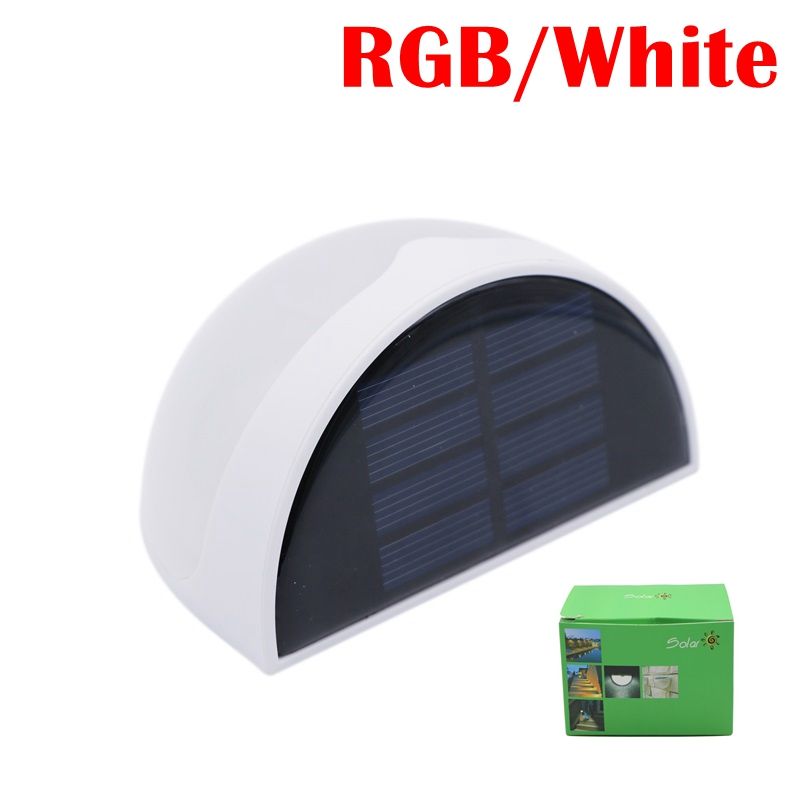 Umlight1688 Solar Powered Wall Sensor Light Waterproof White Rgb Color Changing Decorative Outdoor Garden Yard Fence Lamp