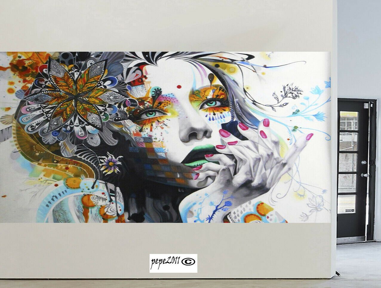 2021 Abstract Modern Face Home Decor Handpainted &HD Print Oil Painting
