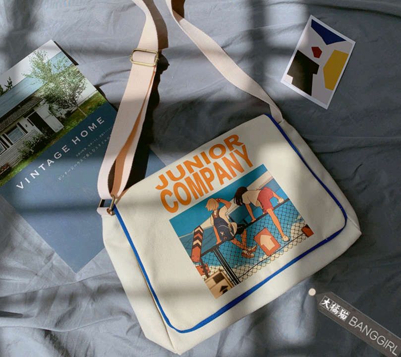 Japanese Harajuku Ulzzang Vintage Sense Girl Postman Bag Korea INS