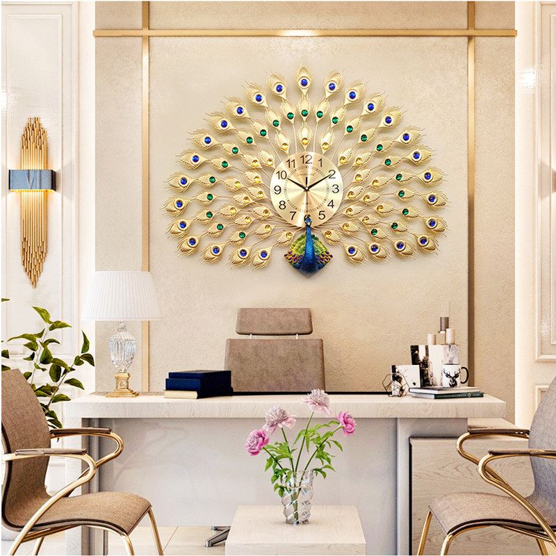 Großhandel Große Pfau Wanduhr Home Decor Wanduhr Wohnzimmer ... Großhandel Große Pfau Wanduhr Home Decor Wanduhr Wohnzimmer ...