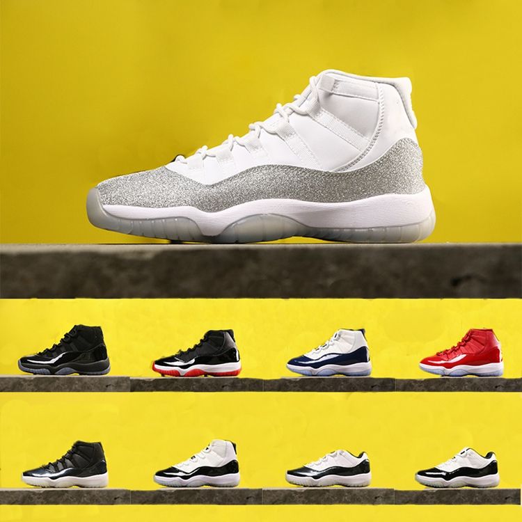 11s Midnight Navy Mens Basketball Shoes Metallic Silver Vast Grey XI Outdoor Athletic Tennis