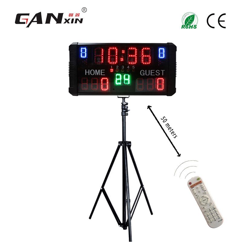 2020 Ganxin LED Basketball Scoreboard Digital Portable Electronic