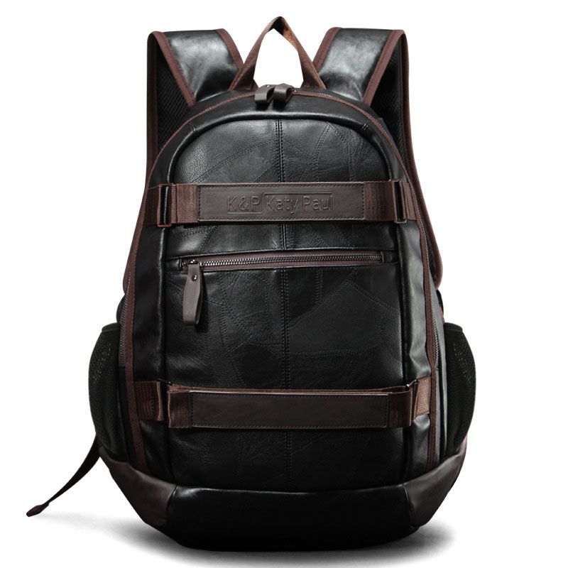 Hot Men&#39;S Backpack Men PU Leather Backpack For Teenagers Casual Men Backpacks Large Capacity ...