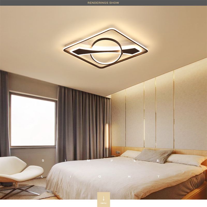 Led Ceiling Lamp Simple Modern Llight Creative Nordic Living Room Bedroom Restaurant Rc Dimmable Pendant Lights