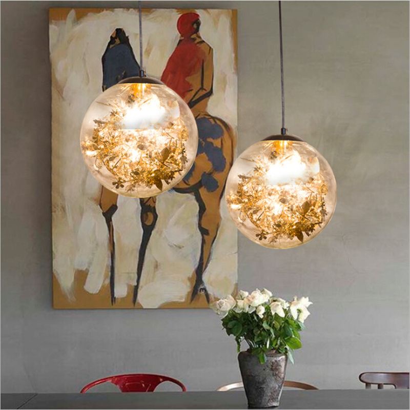 E27 Glass Ball Pendant Lights Led Golden Silver Flower Art E27 Glass Ball Pendant Lights Led Golden Silver Flower Art Hanging Lamp For Restaurant Livingroom Bar Showroom Modern Ceiling From