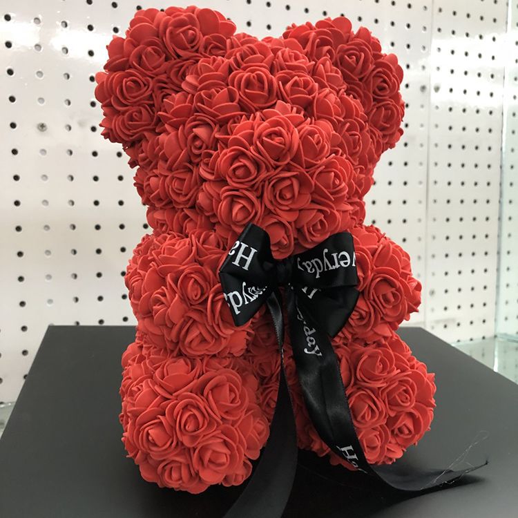 2019 Rose Flower Teddy Bear Kids Birthday Gift Artificial From Z_wenya