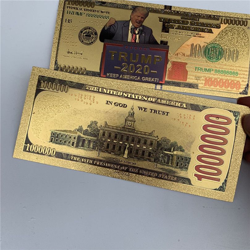 2021 2020 Donald Trump Dollar US President Banknote Gold Foil Bills ...
