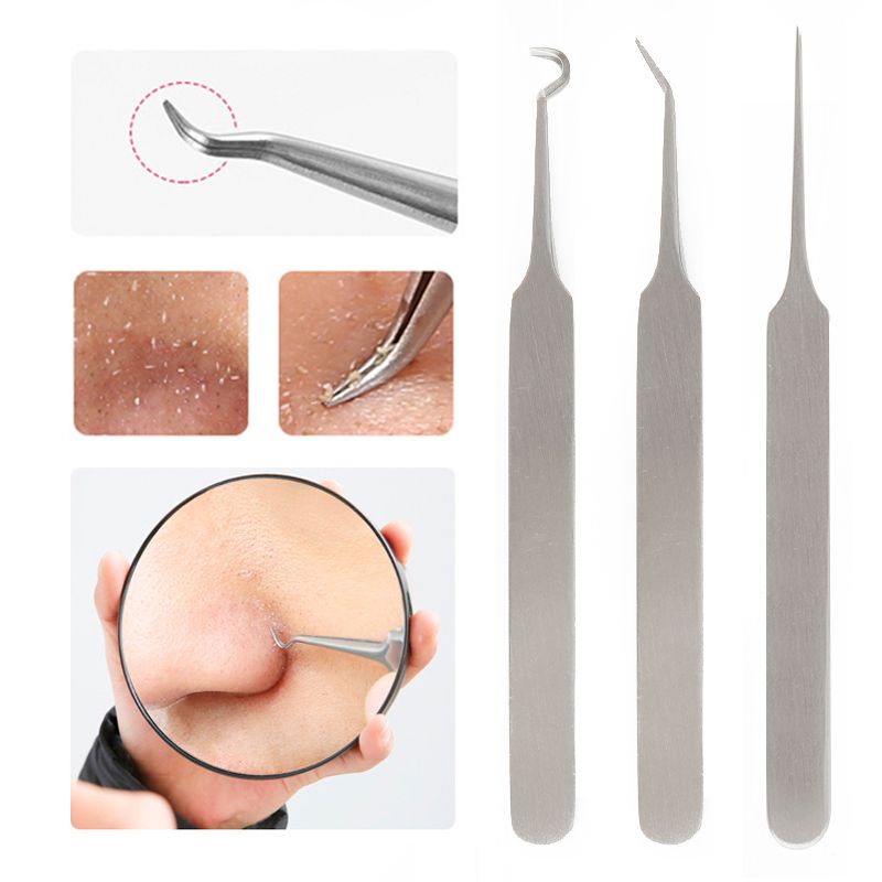 Blackhead Extractor Tweezers Blackhead Blemish Remover Anti Acid Steel