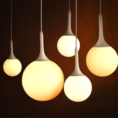 Jess Beaver Pendant Light Dining Room Bedroom Balcony Stairs Creative Design Six Diameter Glass Ball Single Lamp110v 260v