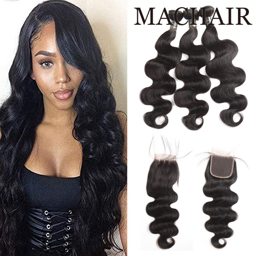 2019 Brazilian Body Wave With Closure 3 4 Bundles Brazilian Hair