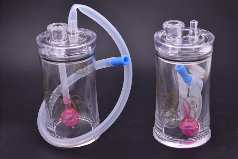 2021 New Portable Plastic Bong Water Pipes Plastic Glass Bong Filter