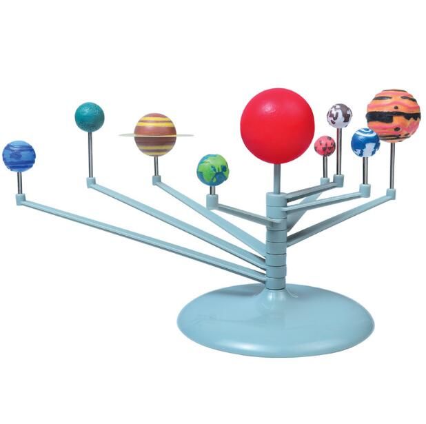 Diy Educational Toy Solar System Nine Planets Planetarium Model Kit Science Astronomy Project Early Education For Kids Christmas Gift