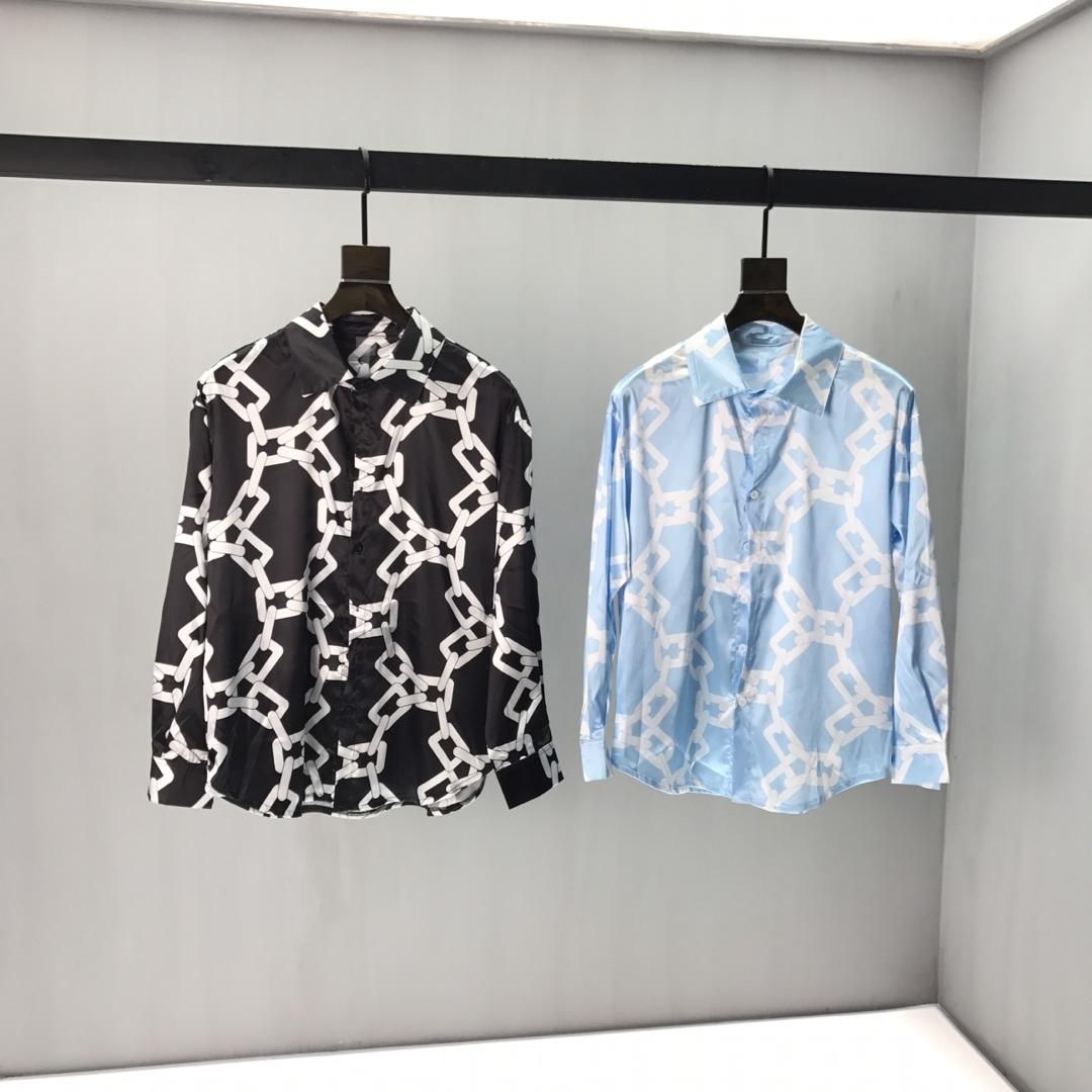 2020 19ss France Paris Early Autumn Latest Luxury Silk Shirt Stand Collar Fashion Short Sleeved ...