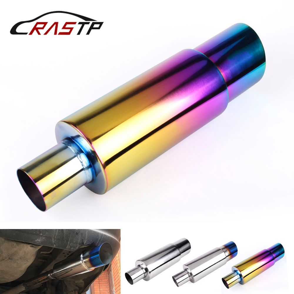 RASTP Burned Blue Hi Power Universal 304 Stainless Steel Car Exhaust