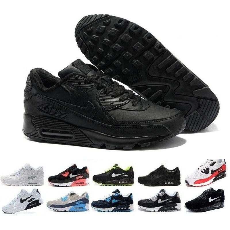 Nike air max 90 airmax 2019 Nuevo 90 Zapatos de entrenador Clásico Hombres Mujeres Barato 90 Zapatos deportivos Negro Rojo Blanco Cojín de aire Zapatilla Nike Air Max 90 Yezzy Hombre Talla 40