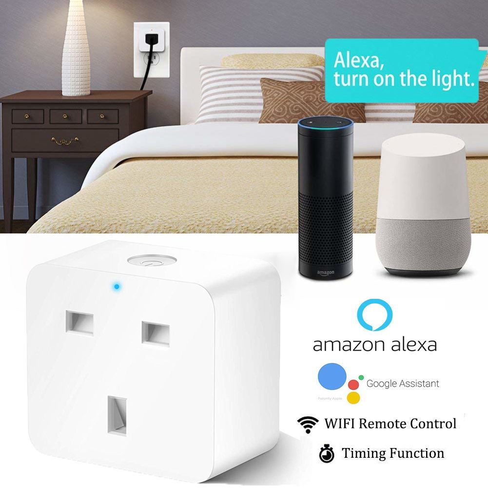 Homekit UK Smart Plug WiFi Outlet Smart Home Socket Switch Compatible with Amazon Alexa Google Home Assistant IFTTT Socket