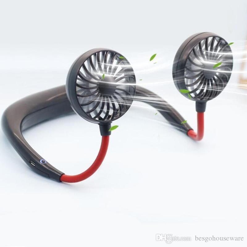 2021 Mini USB Hanging Neck Fan Lazy Outdoors Sports Portable Charging
