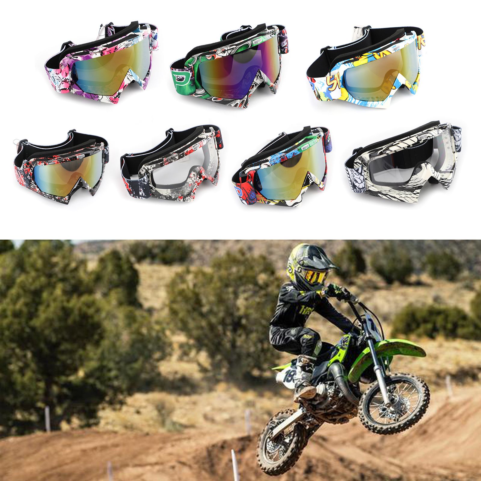 Goggles MX Motorcycle Motocross MTB OffRoad Dirt Riding UTV Bike