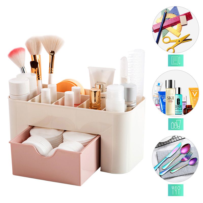 Plastic Storage Cabinet Cosmetics Box With Drawers Desktop Bathroom Bedroom Organizer For House
