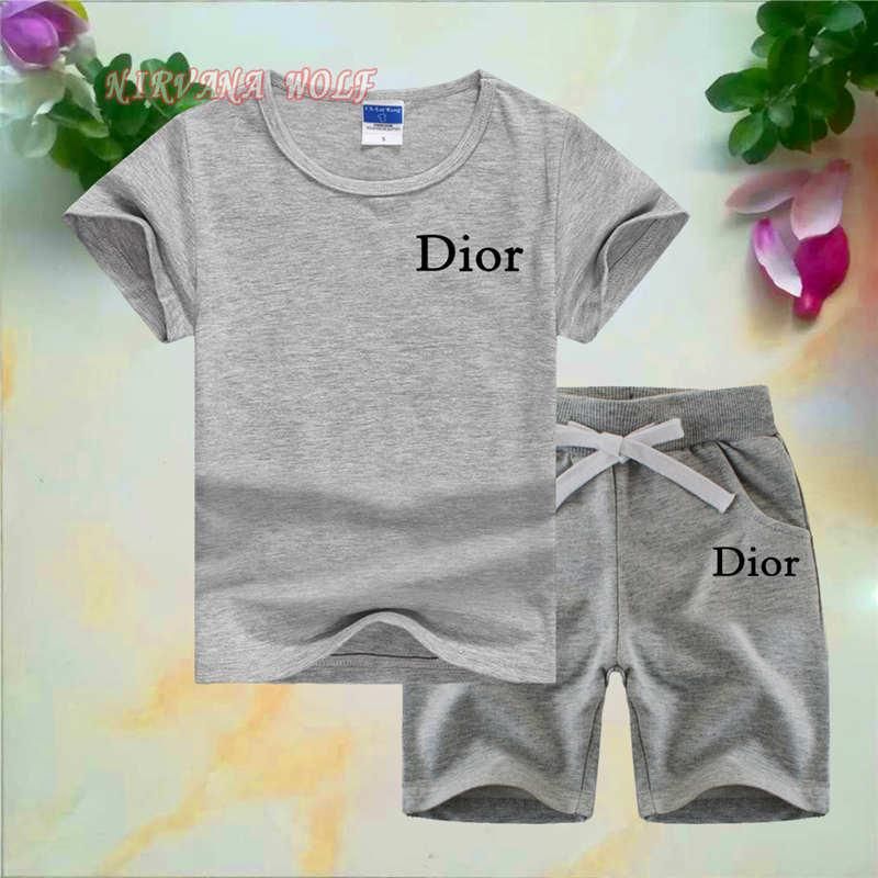2020 DlOR Logo Luxury Designer Baby Clothing Set Baby Boys Girls Sport