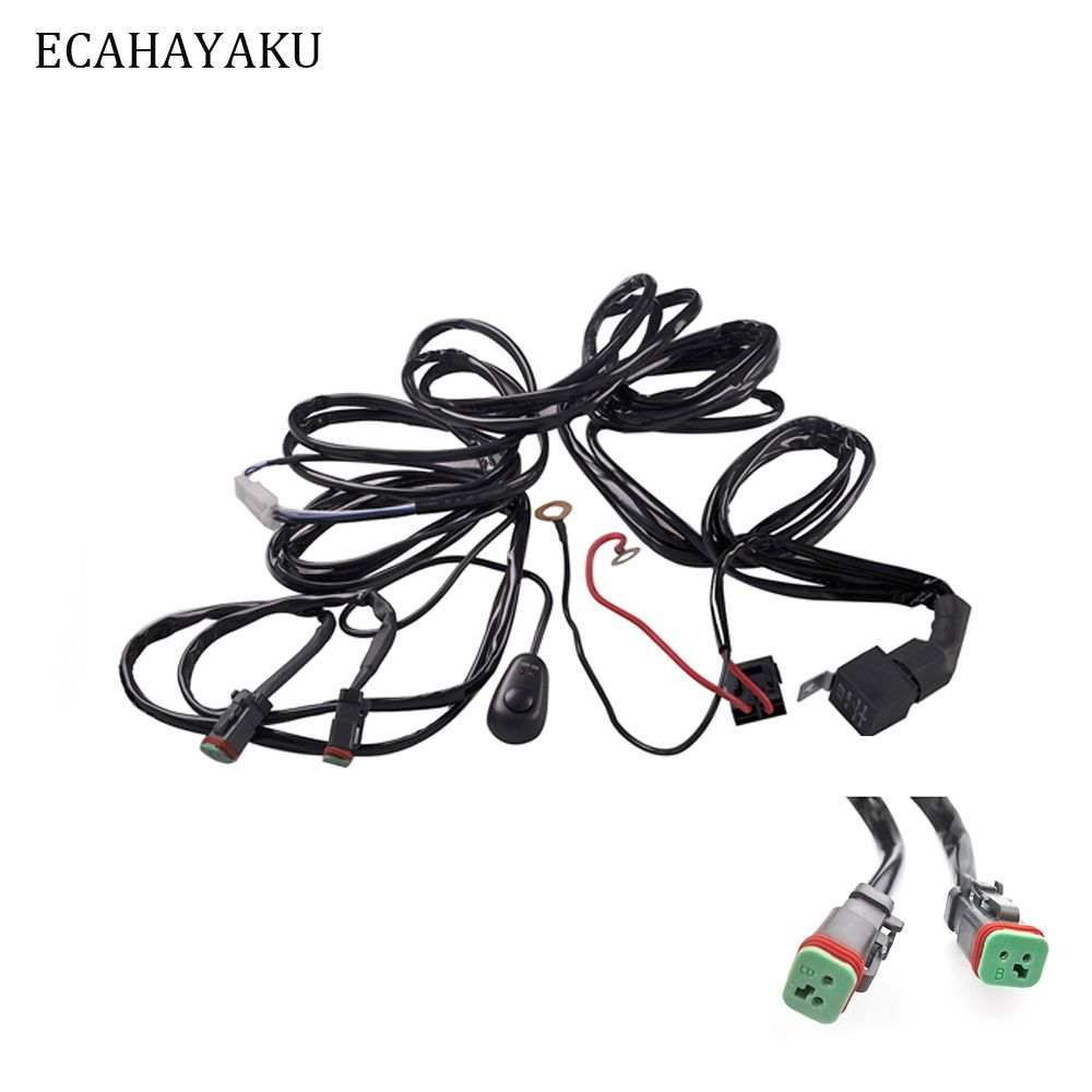 2019 ecahayaku car auto led work driving lights wiring loom harness2019 ecahayaku car auto led work driving lights wiring loom harness offroad light bar 3 metes wire cable 40a 12v 24v switch relay kit from ekoffroadlight,