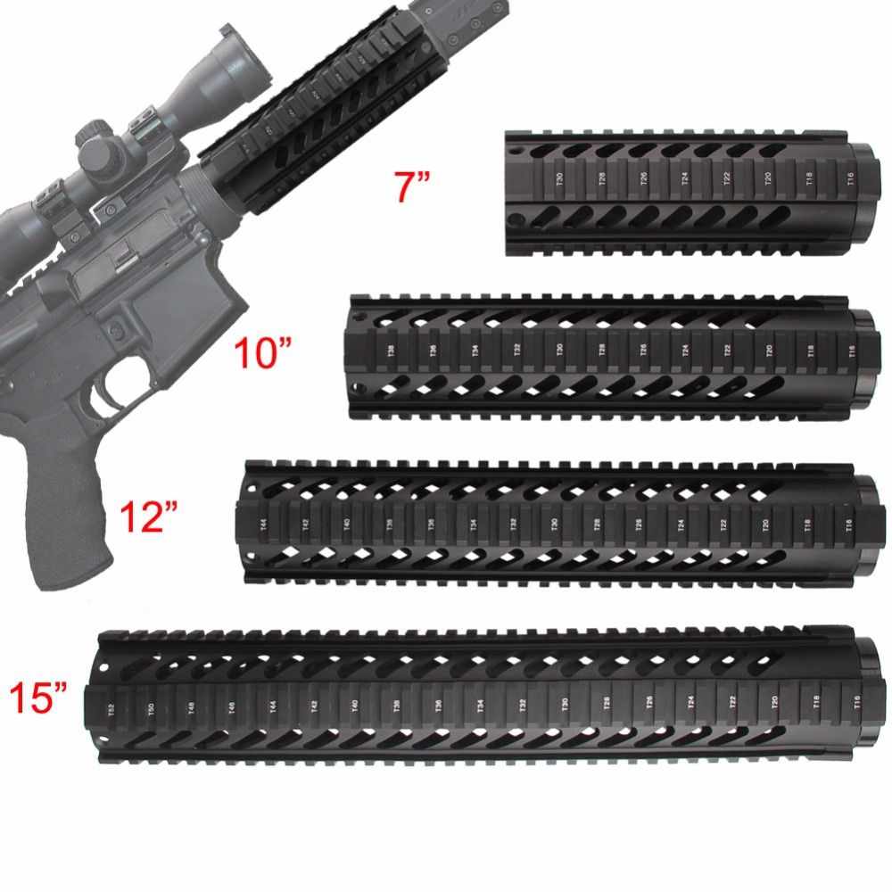2020 Tactical AR .223/5.56 Free Float Quad Handguard Rail Tube AR 15