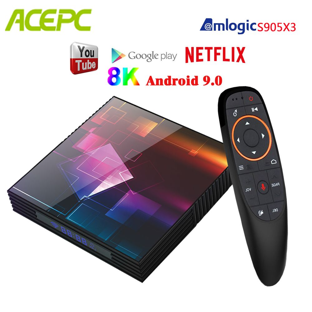 ZKF3 8K TV Box Android 9.0 Amlogic S905X3 4GB 64GB 2.4G&5G Wifi 4K