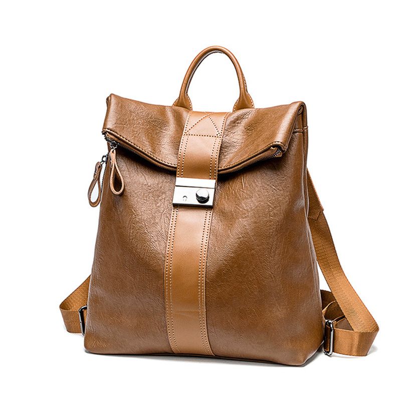 2019 Designer Fashion Womens Backpack Purse PU Leather Luxury Waterproof Female Backpack Brand ...