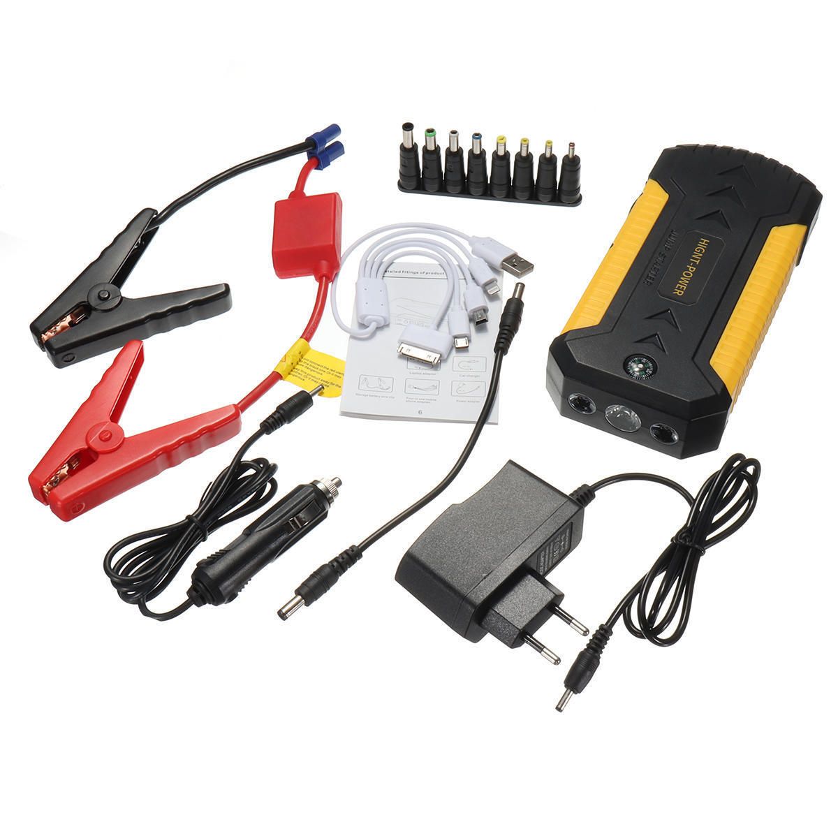 2020 88000mAh 4 USB Car Emergency Jump Starter Charger Booster Power Bank Battery Kit From