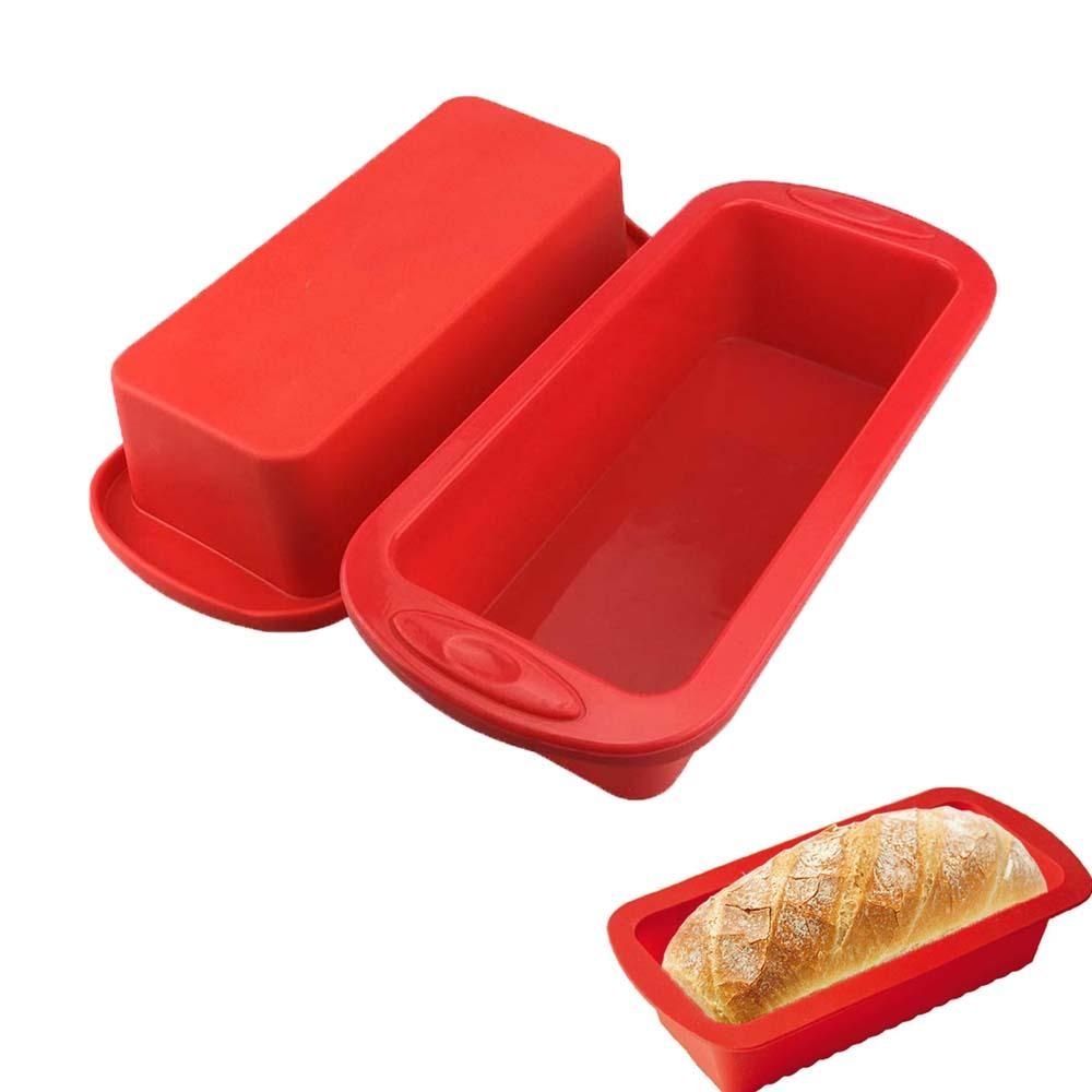 2021 Silicone Cake Mold Rectangle Pan Bakeware Moulds Bread Toast Candy
