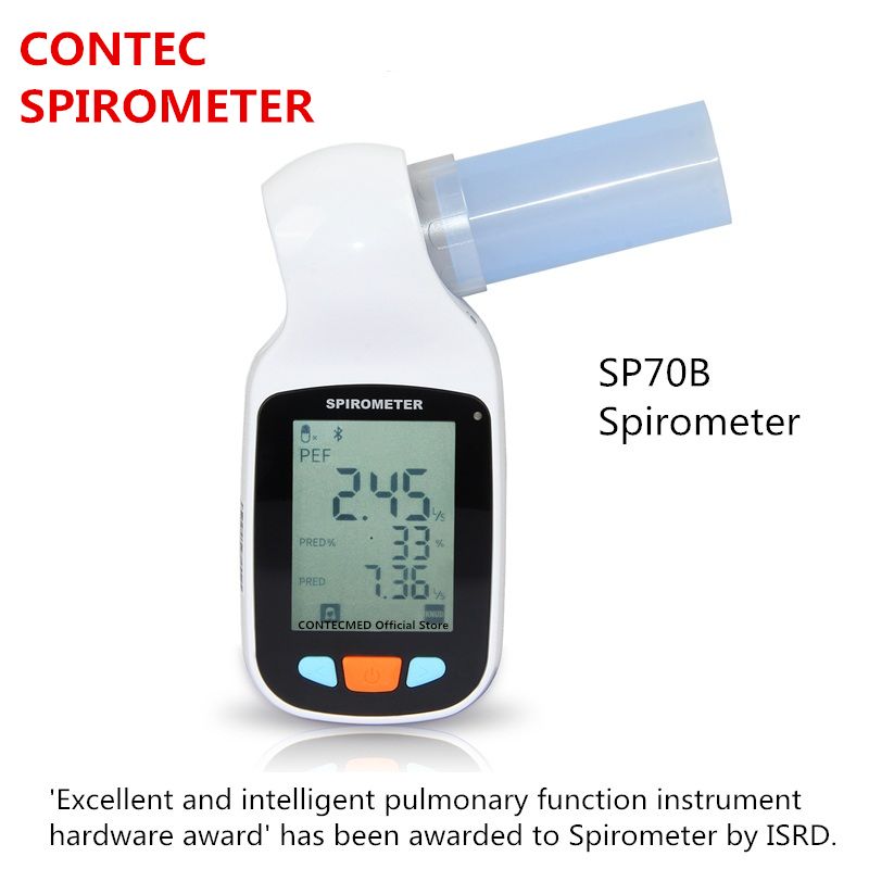 SP70B Digital Spirometer Handheld Bluetooth Lung Function Tester