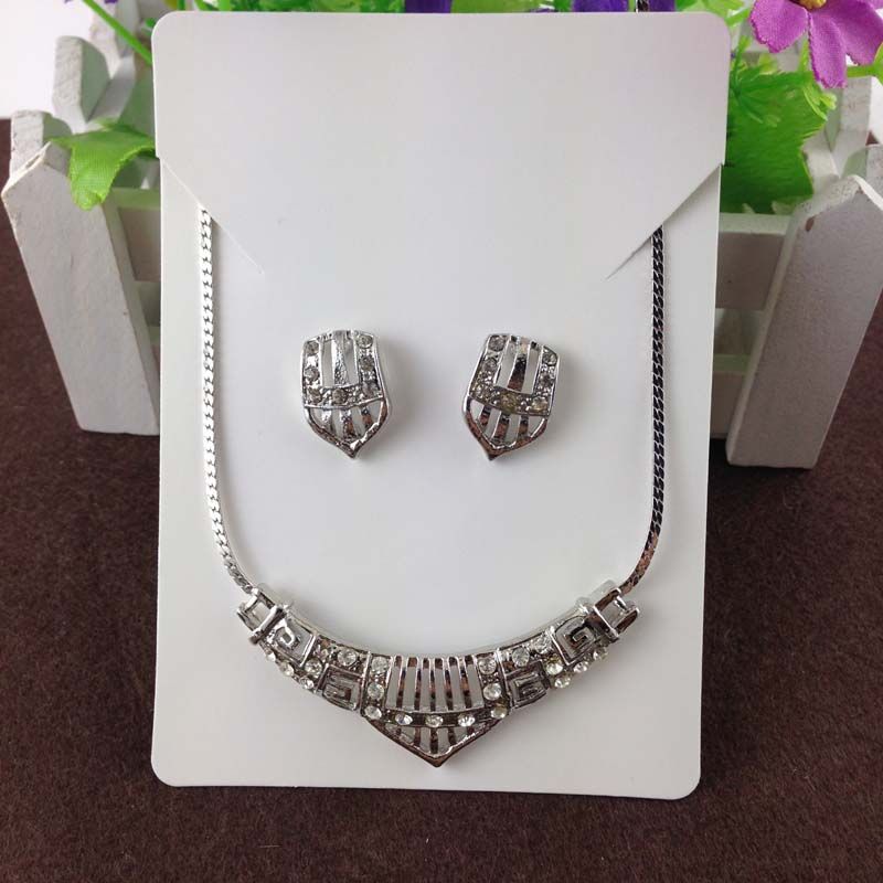 2019 White Blank DIY Display Card Necklace Display Packing ...