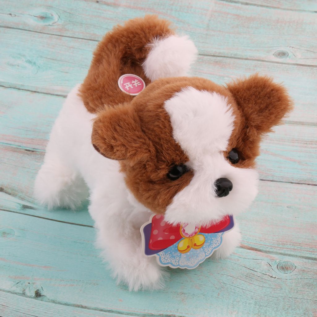 Marche Aboiements Interactive Chiot Chien Jouet En Peluche électronique Animal Cadeau éducatif Pour Enfants Tout Petits Saint Bernard