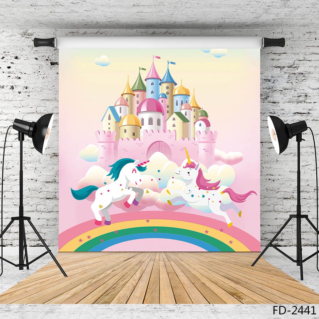 2021 Castle Unicorn Rainbow Vinyl Photographic Backgrounds For Photo