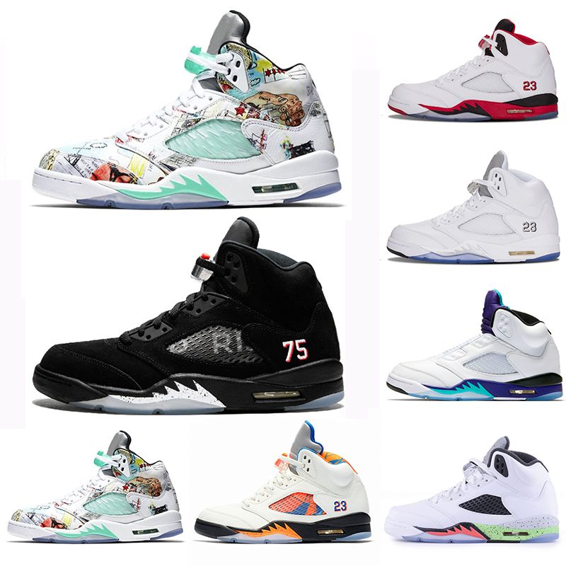 2019 2019 Fresh Prince 5 Wings 5s PSG Black Mens