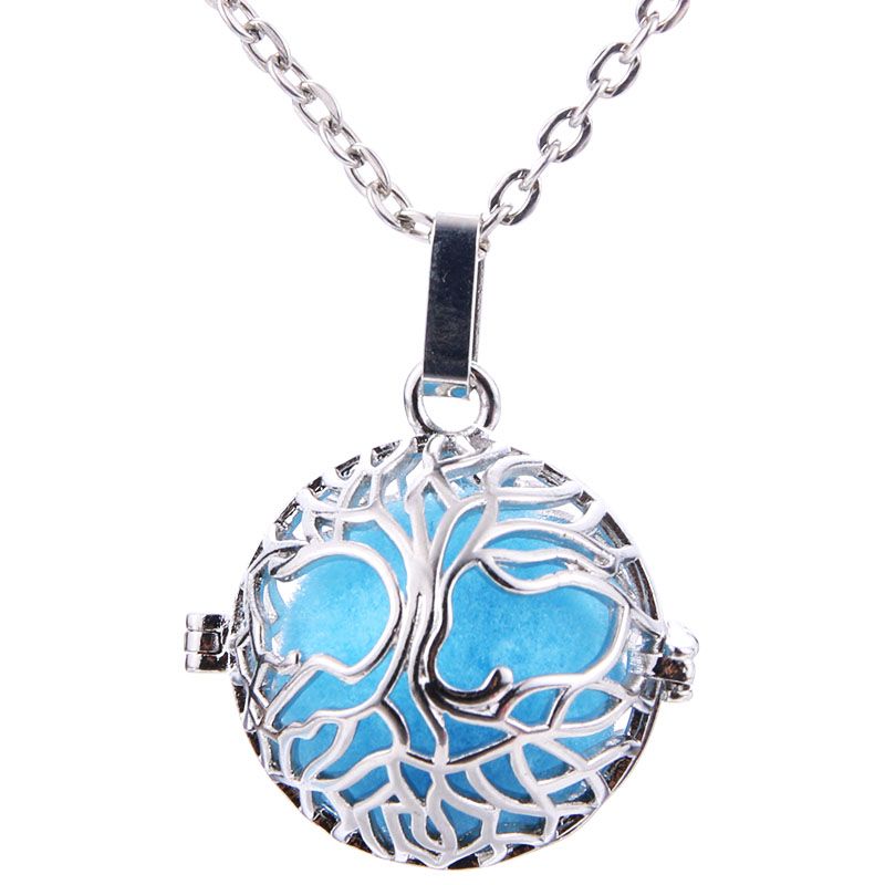 Perle Oeil de Chat Art Photo Médaillon Collier Lumineux Dans Le Noir Collier Pendentif