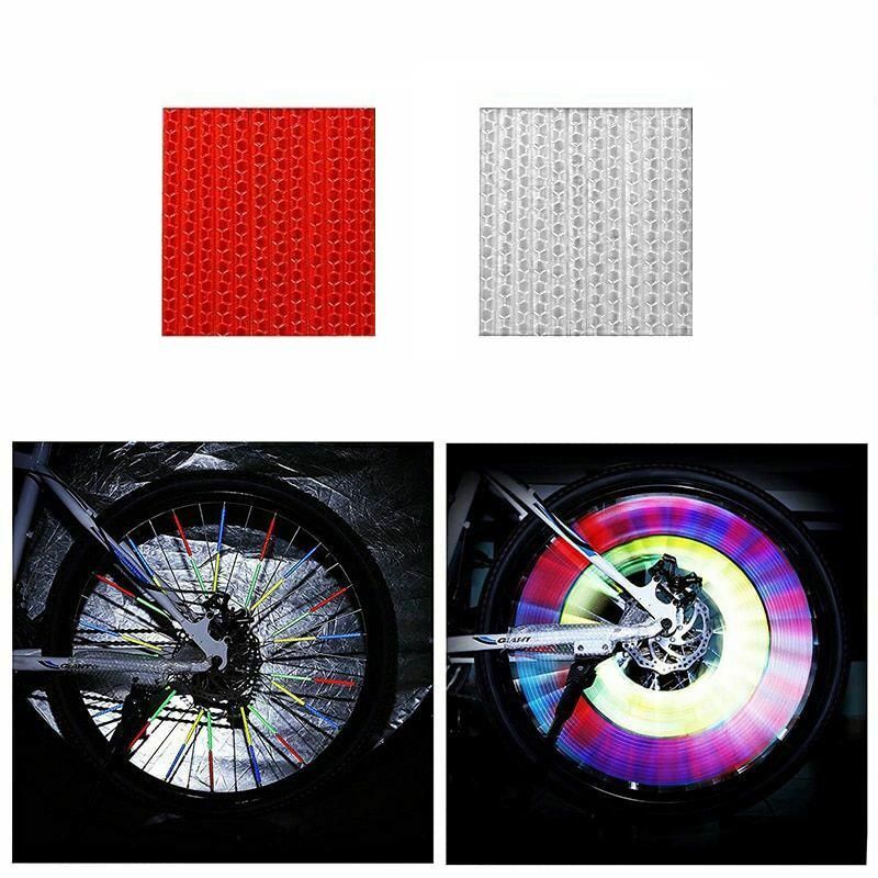 Reflective Wheel Tube Warning Clip Spoke Bicycle Strip Reflector Light