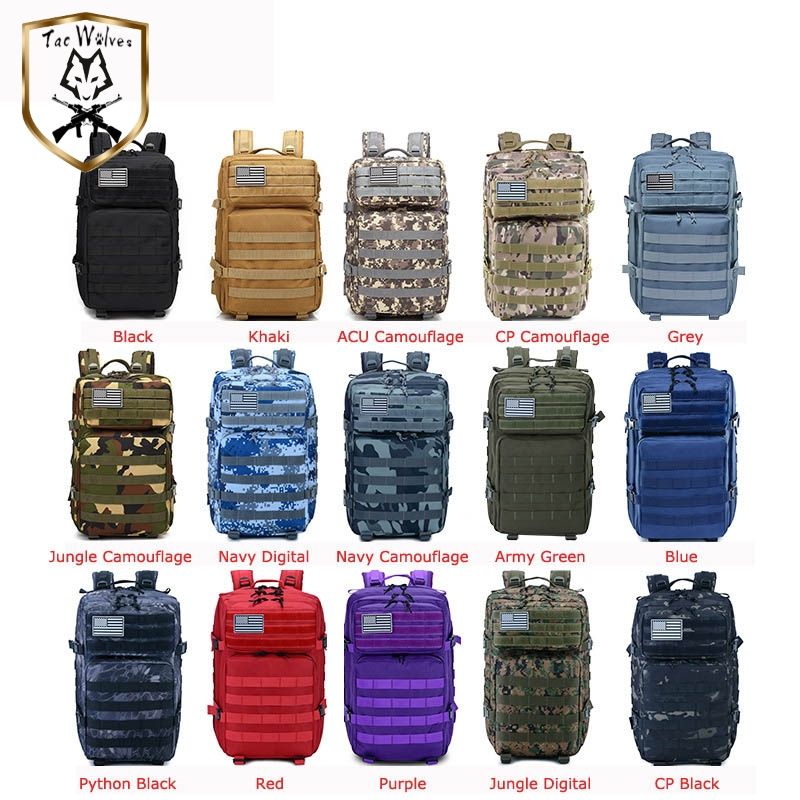 50L Military Tactical Backpack Training Gym Fitness Bag Man Outdoor