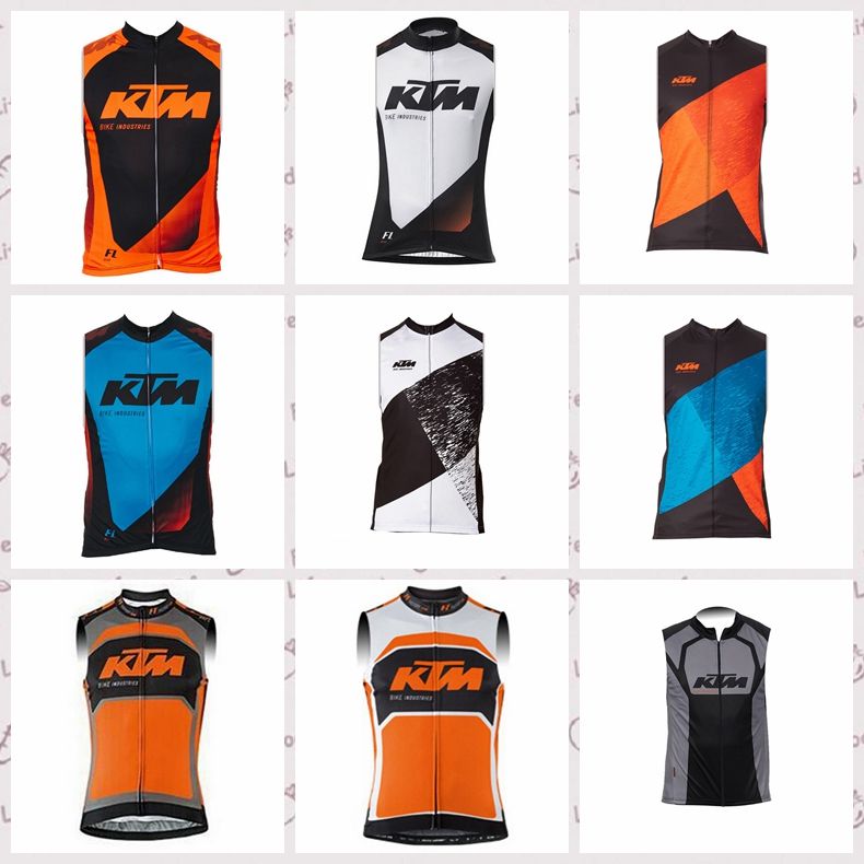 Equipo KTM Ciclismo Jersey Sin Mangas Chaleco Transpirable Poliéster De