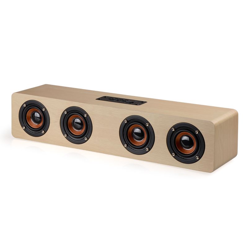 2021 Bamboo Wood Wireless Bluetooth Speaker HiFi Wood Sound Bar