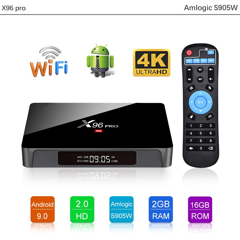 Hot X96 PRO Android 9.0 TV Box 2GB 16GB Amlogic S905W 4K Arabic IPTV