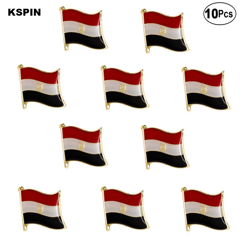 2021 Egypt Flag Lapel Pin Flag Badge Brooch Pins Badges From