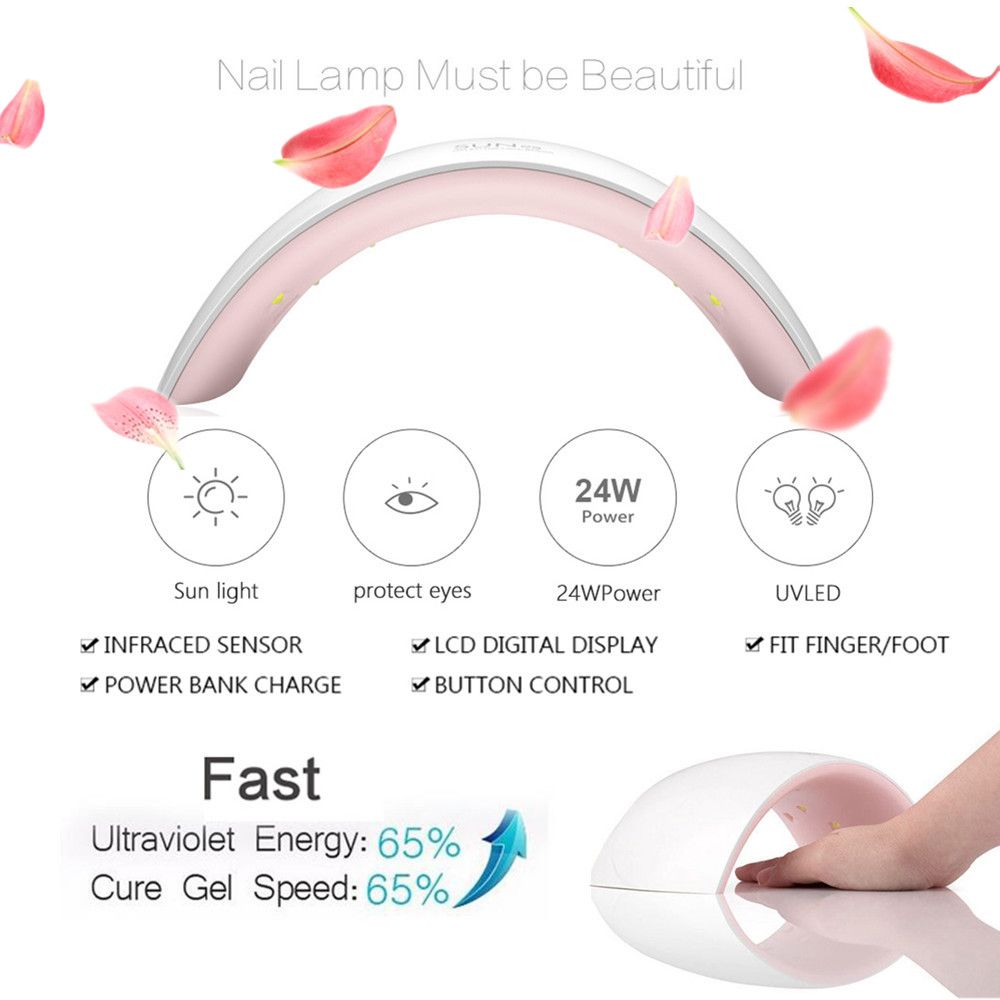 Recharge Ongles Avec Sun9s Et Gel Manucure Lumière Pour Sécheuse Pro Léger Séchage Led Usb Voyage Câble Uv De Home 24w Doigts Lampe TKlJ3Fc1