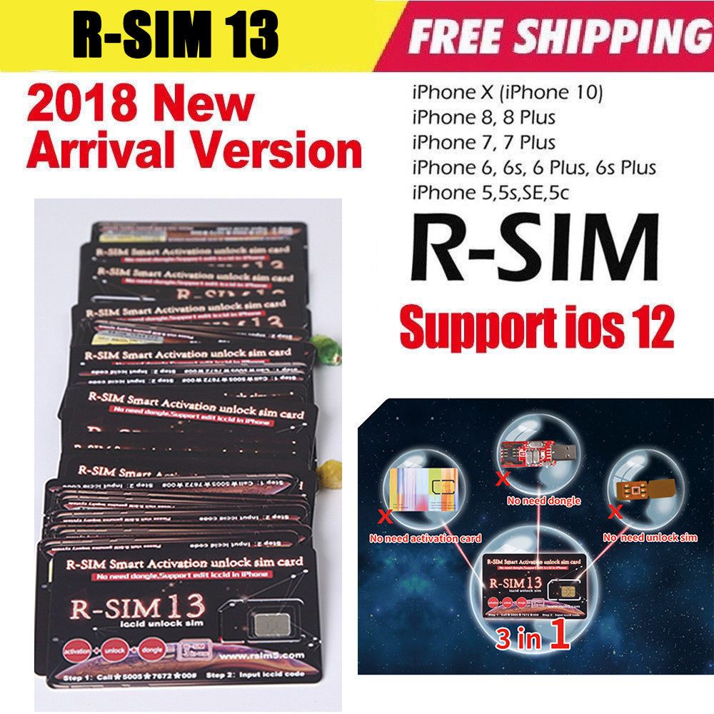 New R SIM 13 Rsim 13 Unlocking Card For IPhone 7 8 XS MAX Support Edit