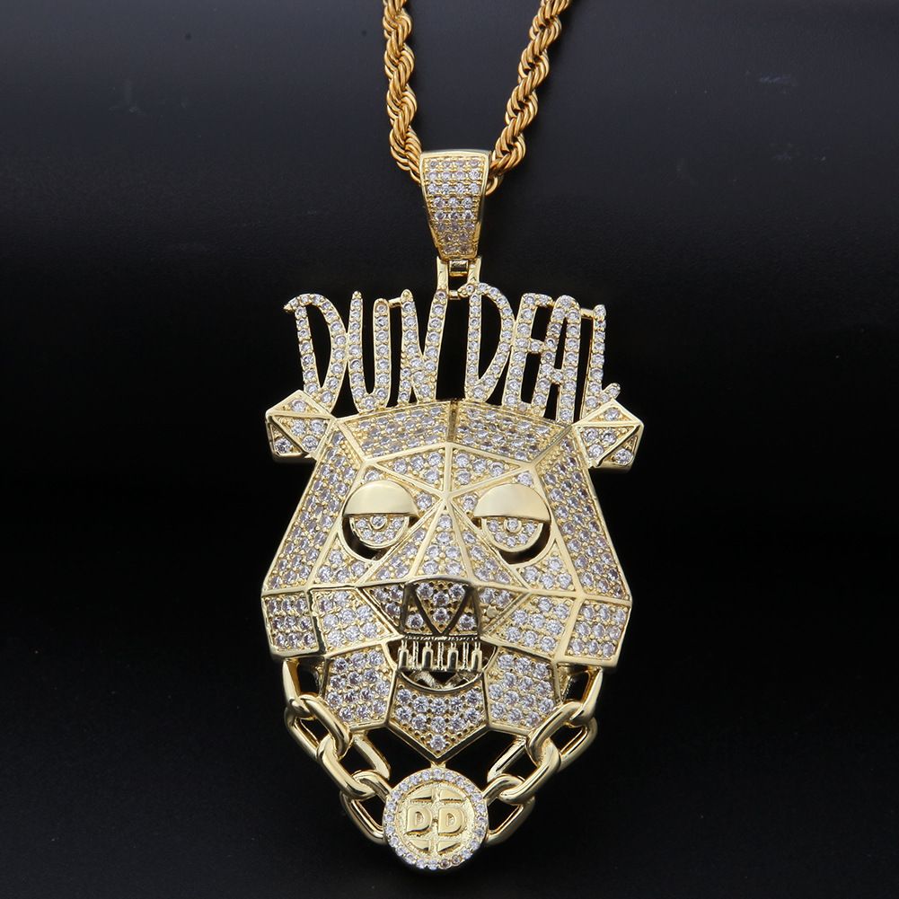 Whole Iced Out Custom Bundeal Pendant Necklace In 14k Yellow Whole Iced Out Custom Bundeal Pendant Necklace In 14k Yellow Gold Micro Paved Lab Iamond Hip Hop Men Jewelry For Horse