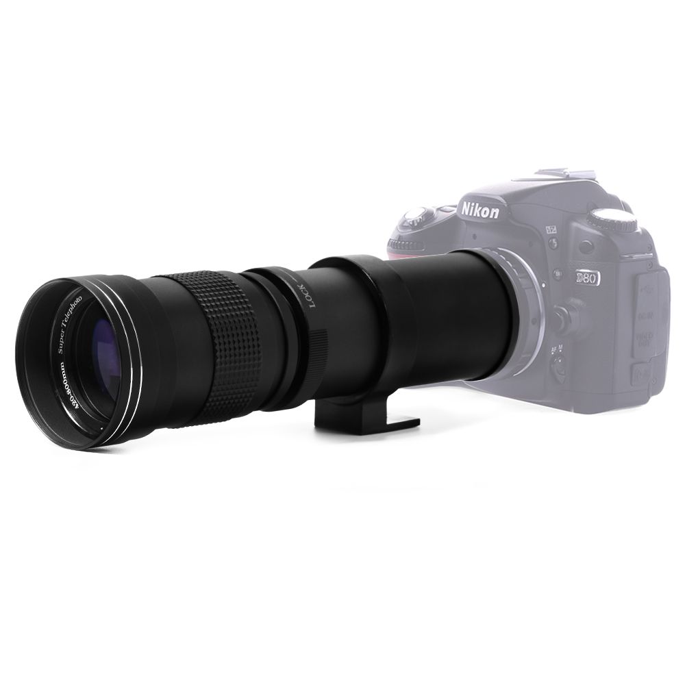 2019 420 800mm F/8.3 16 Super Telephoto Lens Manual Zoom Lens + T2 Adaper  Ring For Nikon D3100 D3200 D3300 D3400 D5100 D5200 D5300 Camera From ...